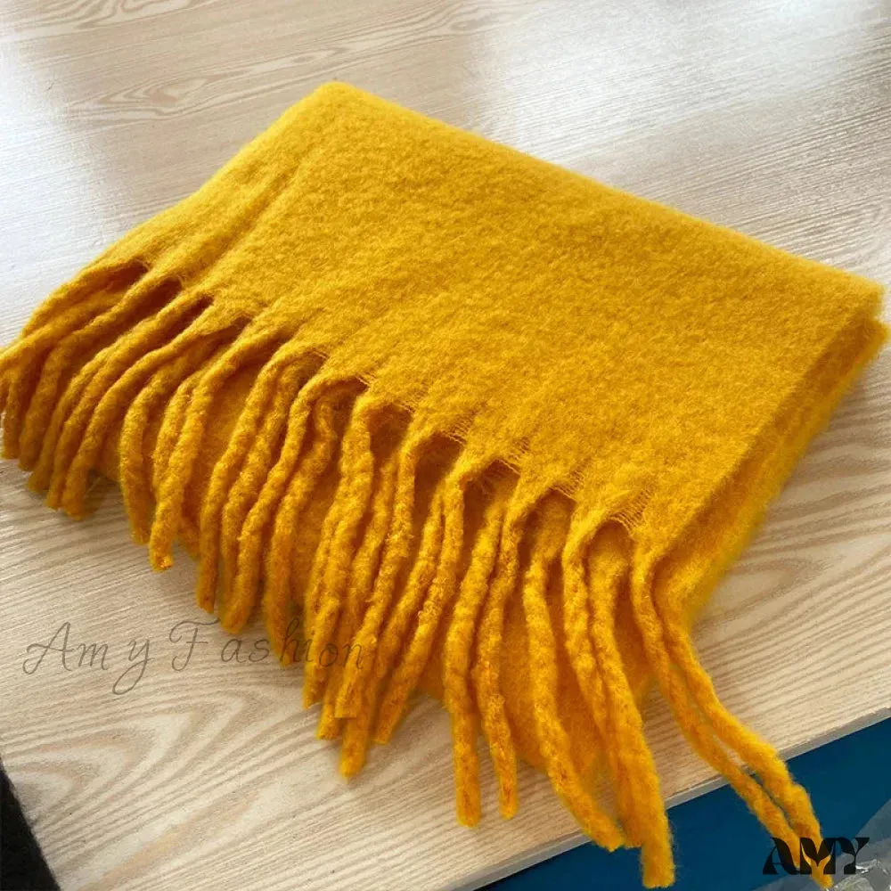 28-Color Long Muffler Soft Thick Mohair Warm Scarf