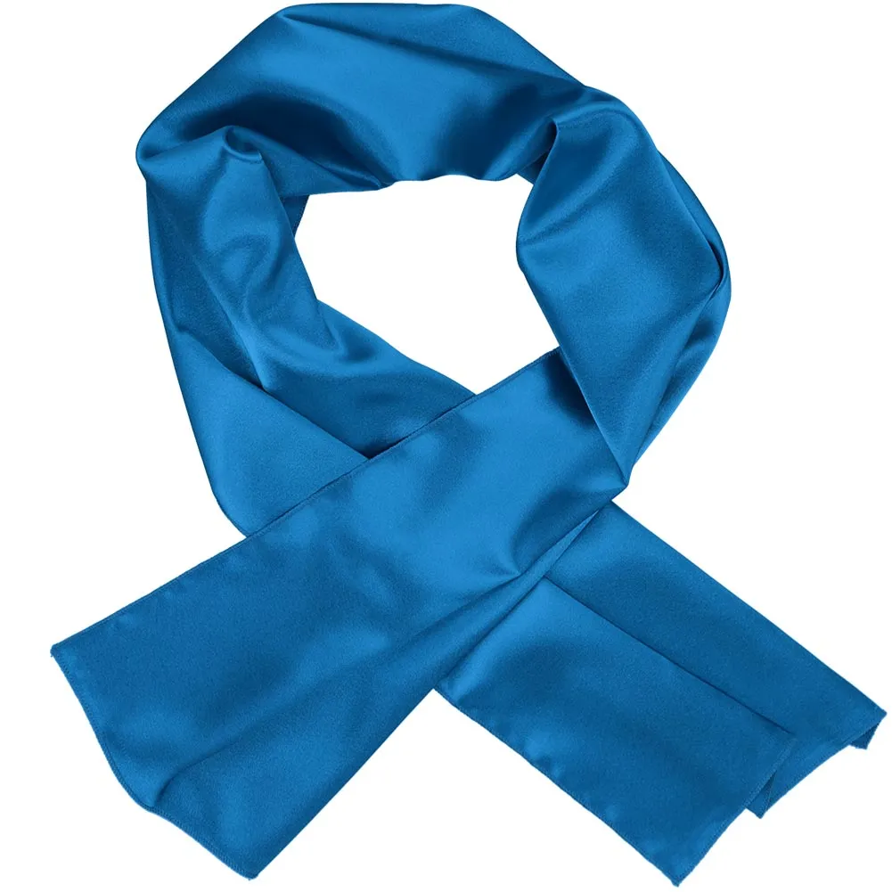 Azure Blue Solid Color Scarf