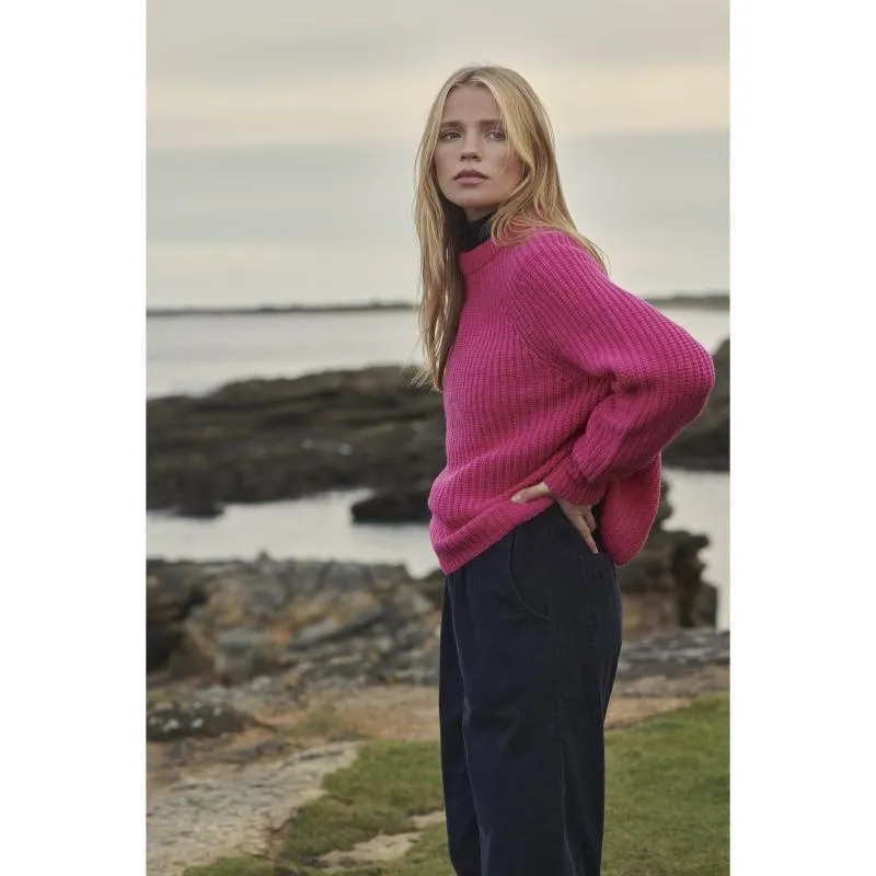 Barbour Hartley Ladies Knit - Fuchsia