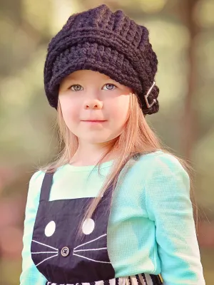 Black buckle beanie winter hat