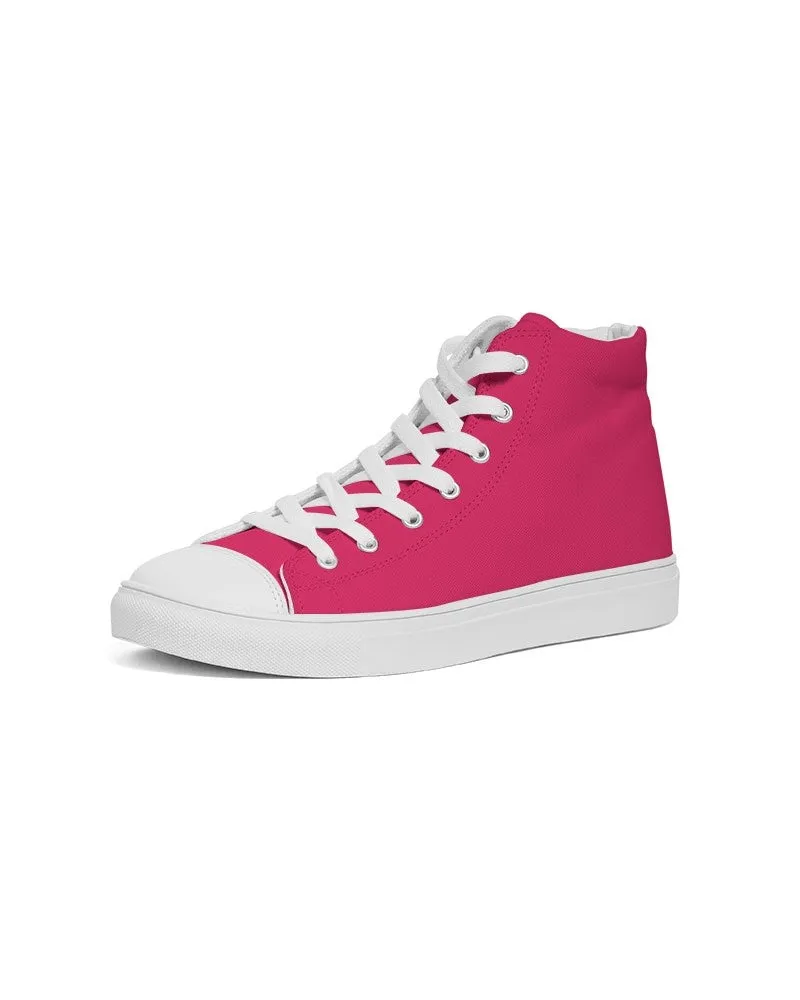 Bright Pink Men's High-top Canvas Sneakers | Men's | Bright Pure Pink | C0M100Y50K0