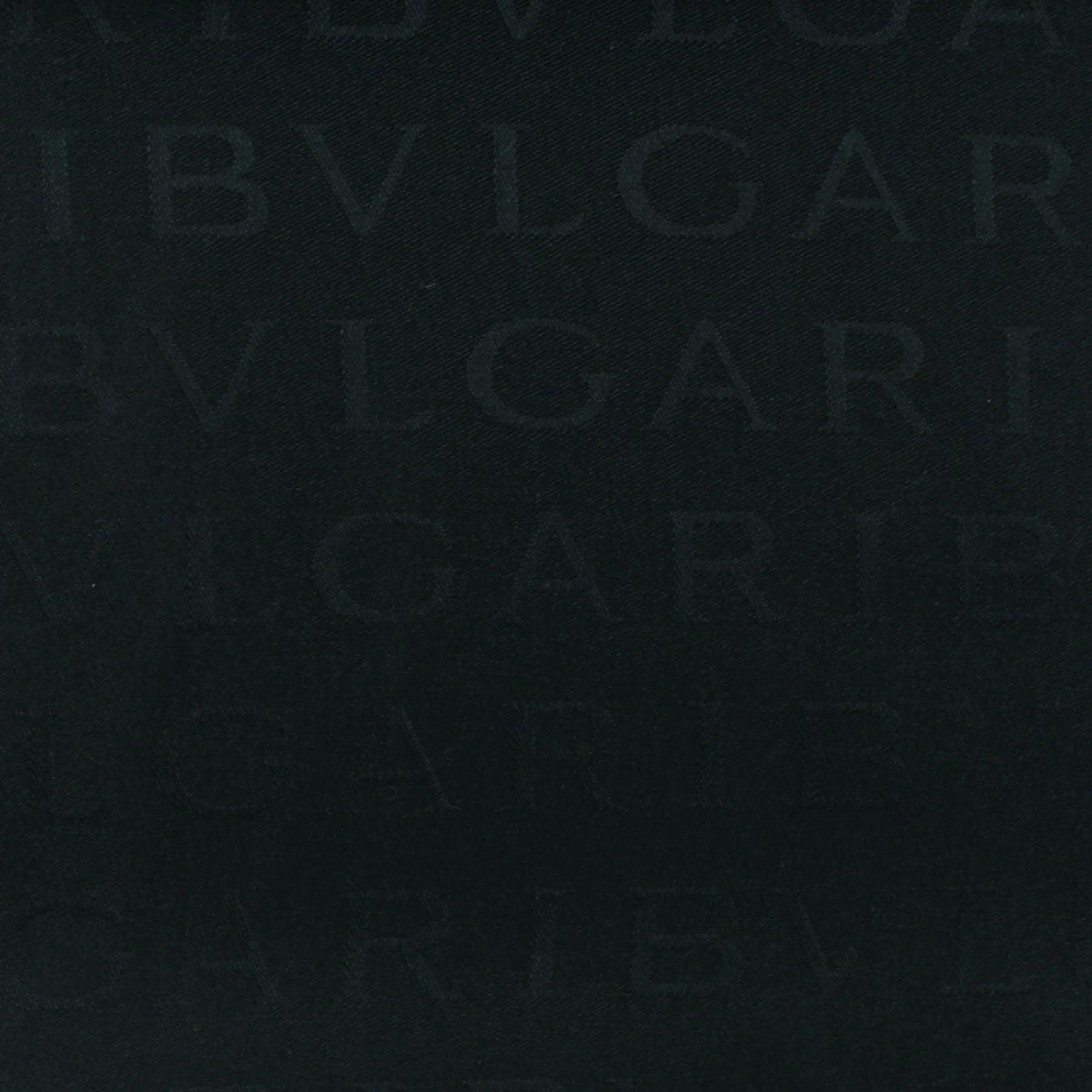 Bvlgari Scarf Black Logomania Design - Twill Silk Shawl SALE