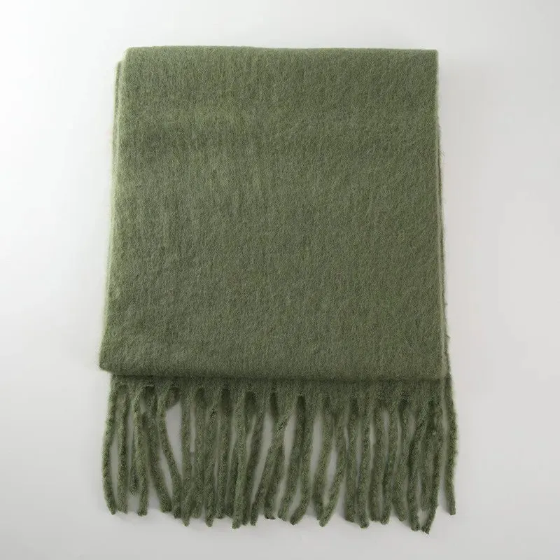 Cashmere Braid Tassel Thick Warm Scarf