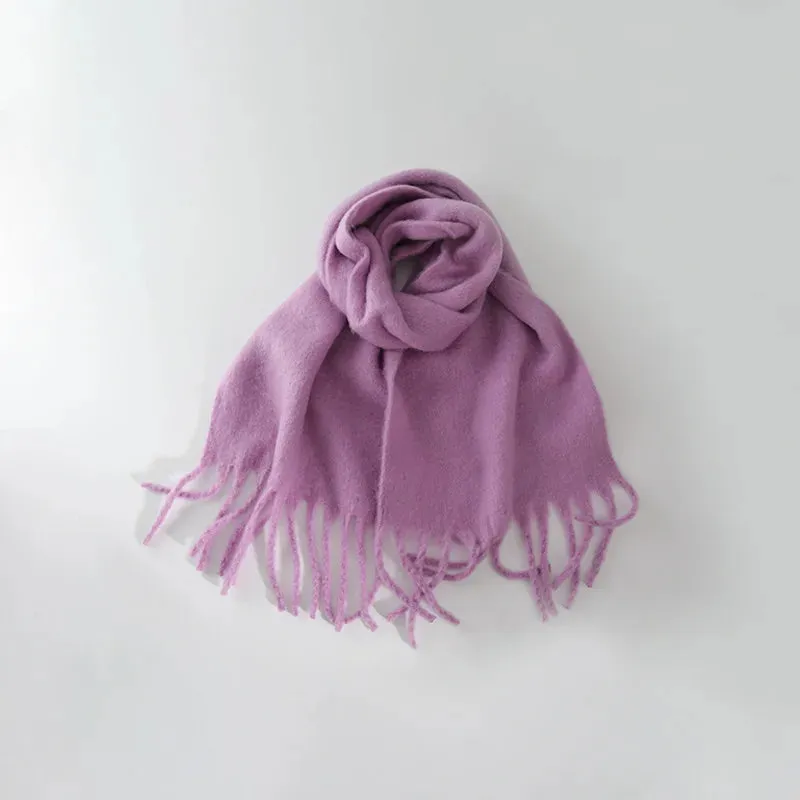 Cashmere Braid Tassel Thick Warm Scarf