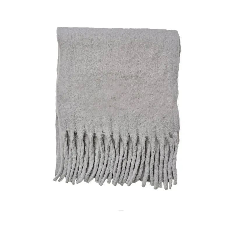 Cashmere Braid Tassel Thick Warm Scarf