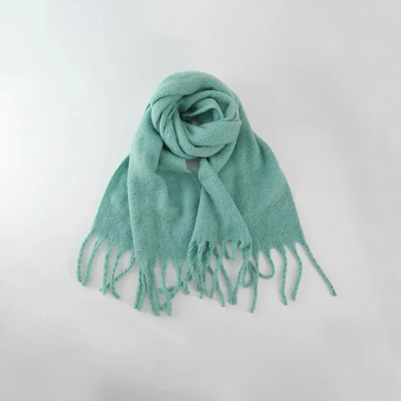 Cashmere Braid Tassel Thick Warm Scarf