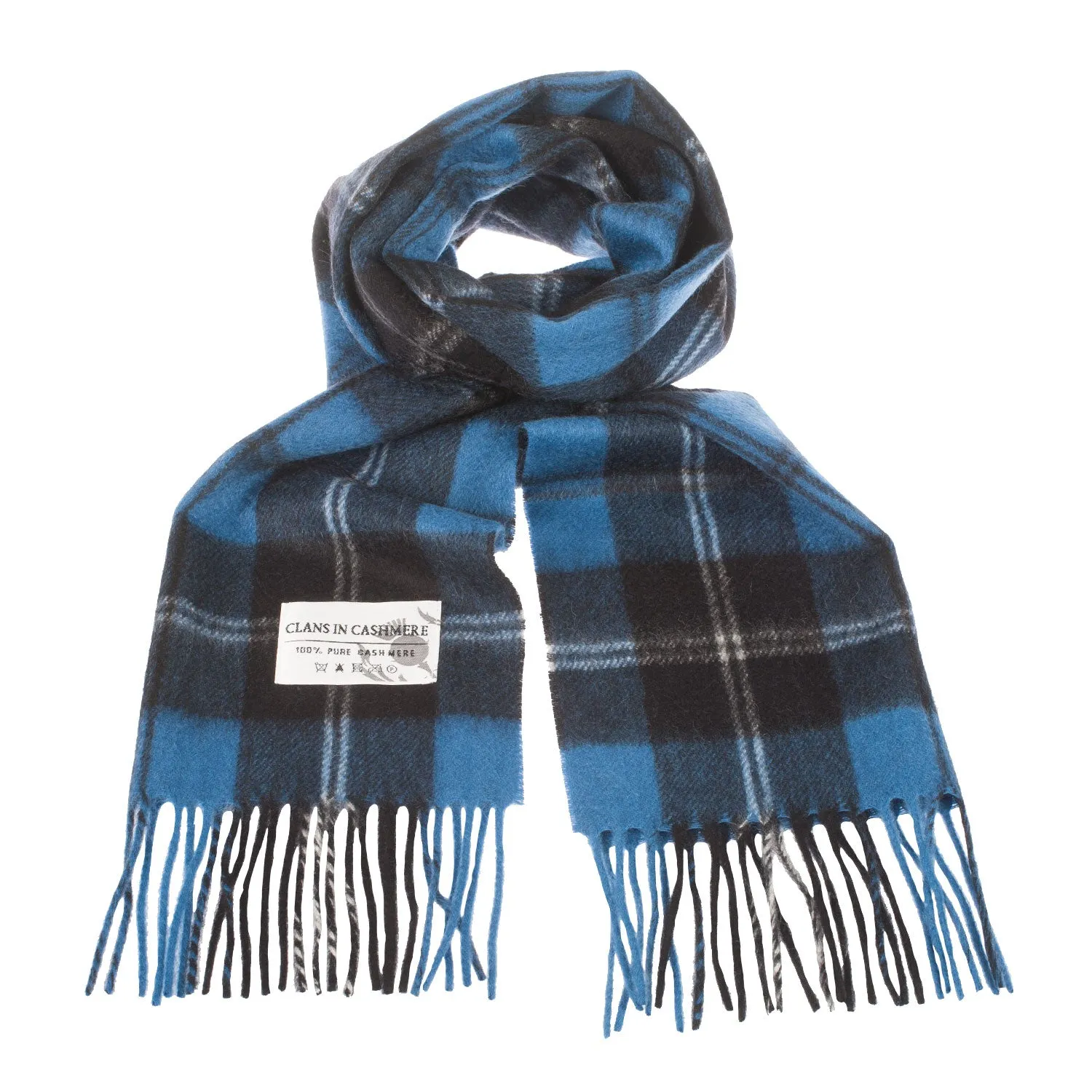 Cashmere Scottish Tartan Clan Scarf  Ramsay Blue