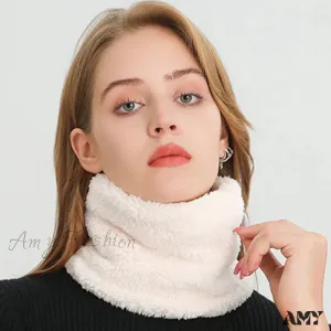 Cashmere Warm Color Ring Plush Thick Outdoor Sports Neckerchief Muffler Scarf