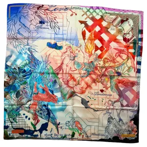 Christian Lacroix Scarf Love Tenderness Design - Large Twill Silk Square Scarf