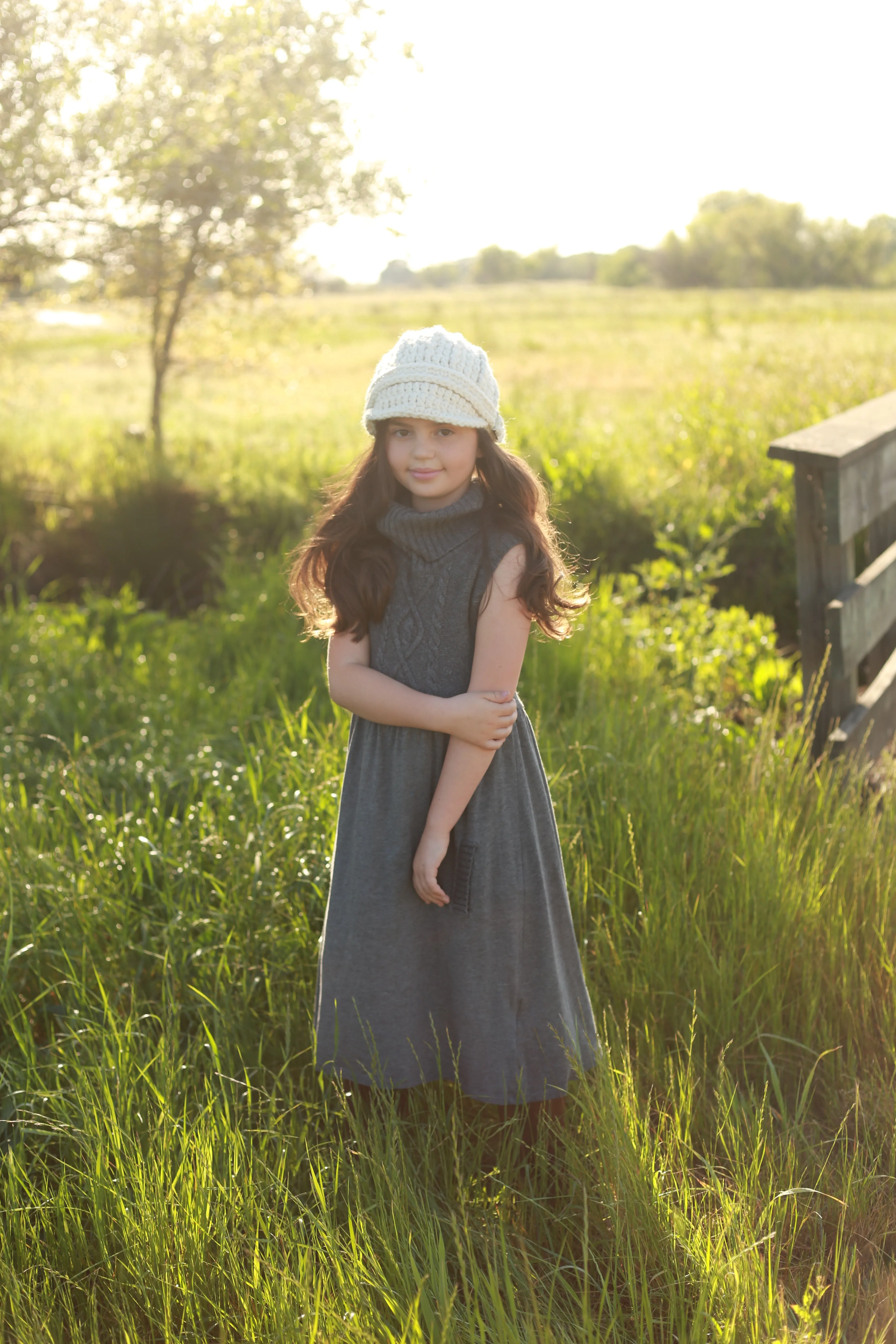 Cream buckle beanie winter hat