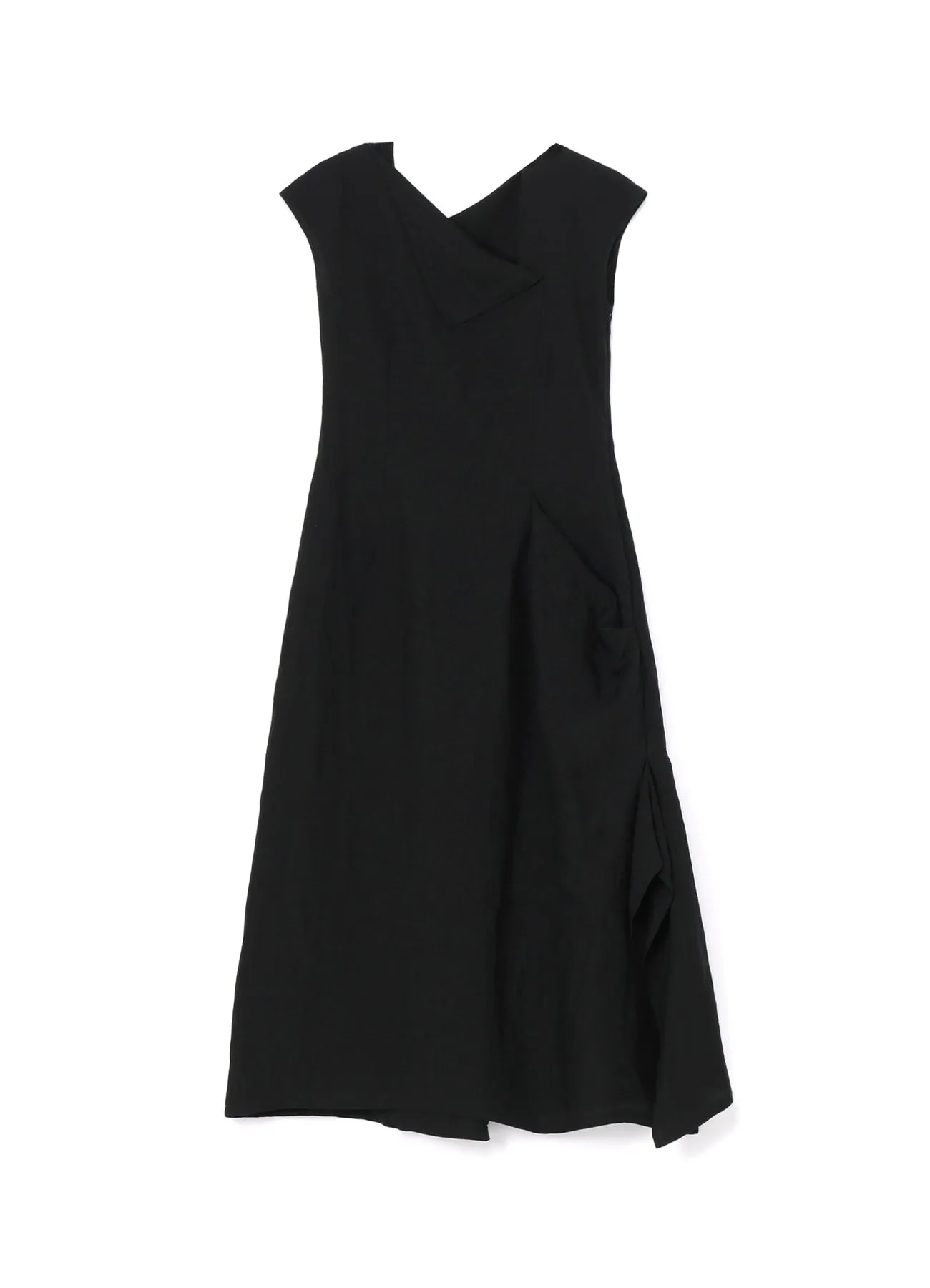 Cu/Li GABARDINE SLEEVELESS FLAP DRESS