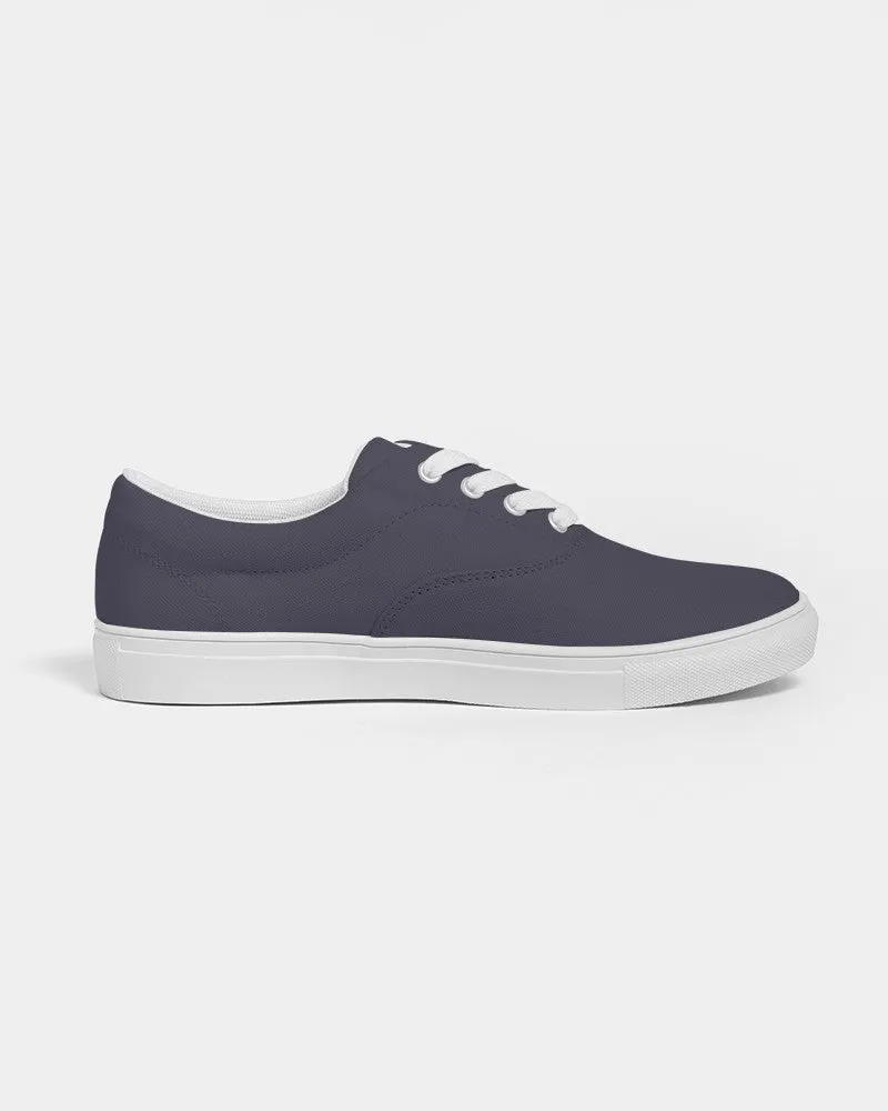 Dark Blue Gray Women's Canvas Sneakers | Women's | Dark Pale Pastel Blue Gray | C30M30Y0K80