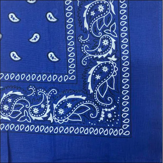 Dark Blue Paisley Cowboy Bandana