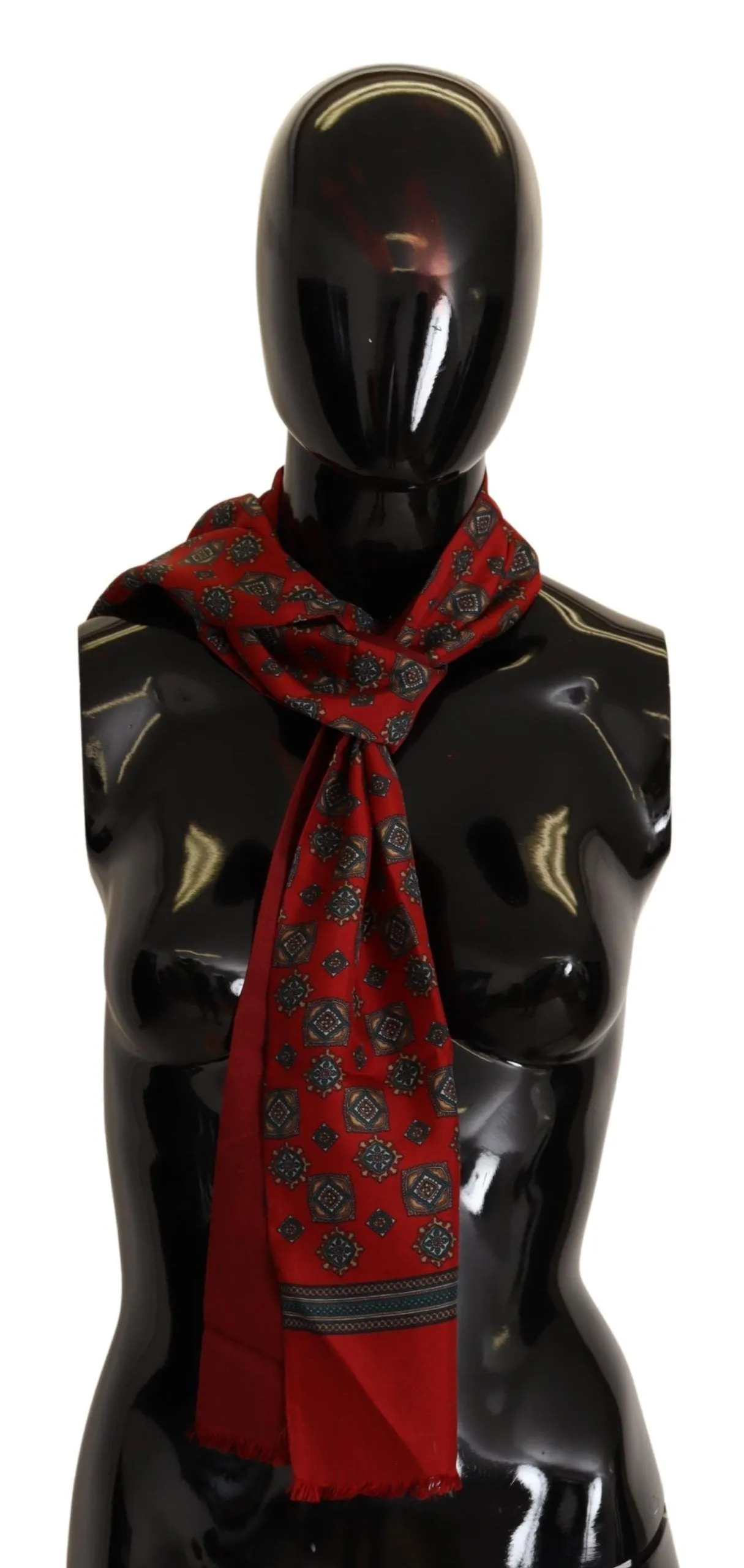 Dolce & Gabbana Elegant Red Silk Scarf