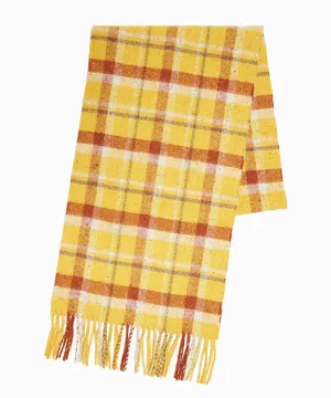 Drake's Vintage Check Scarf in Yellow