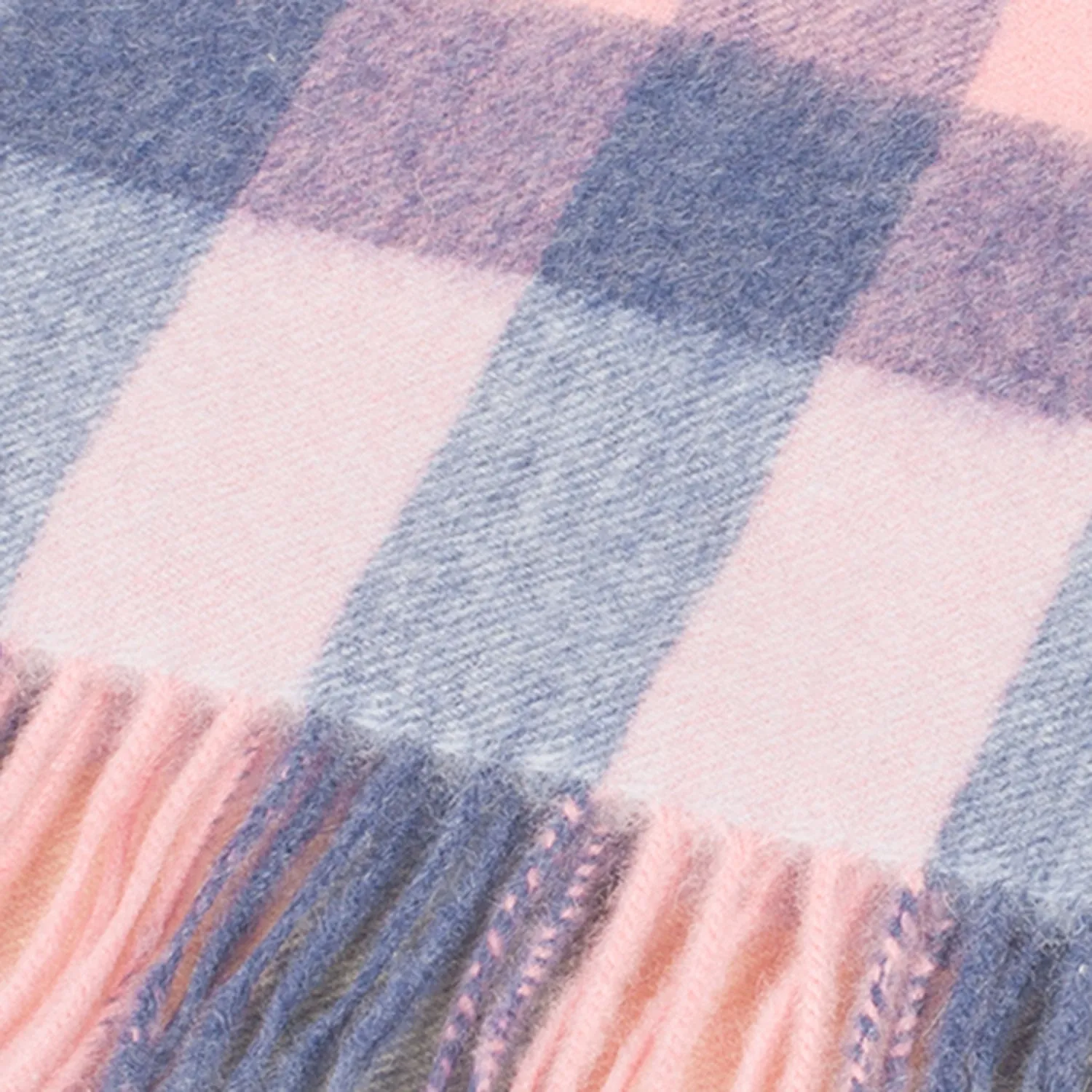 Edinburgh Cashmere Scarf  Giant Chequer - Summer/Lilac/Pink