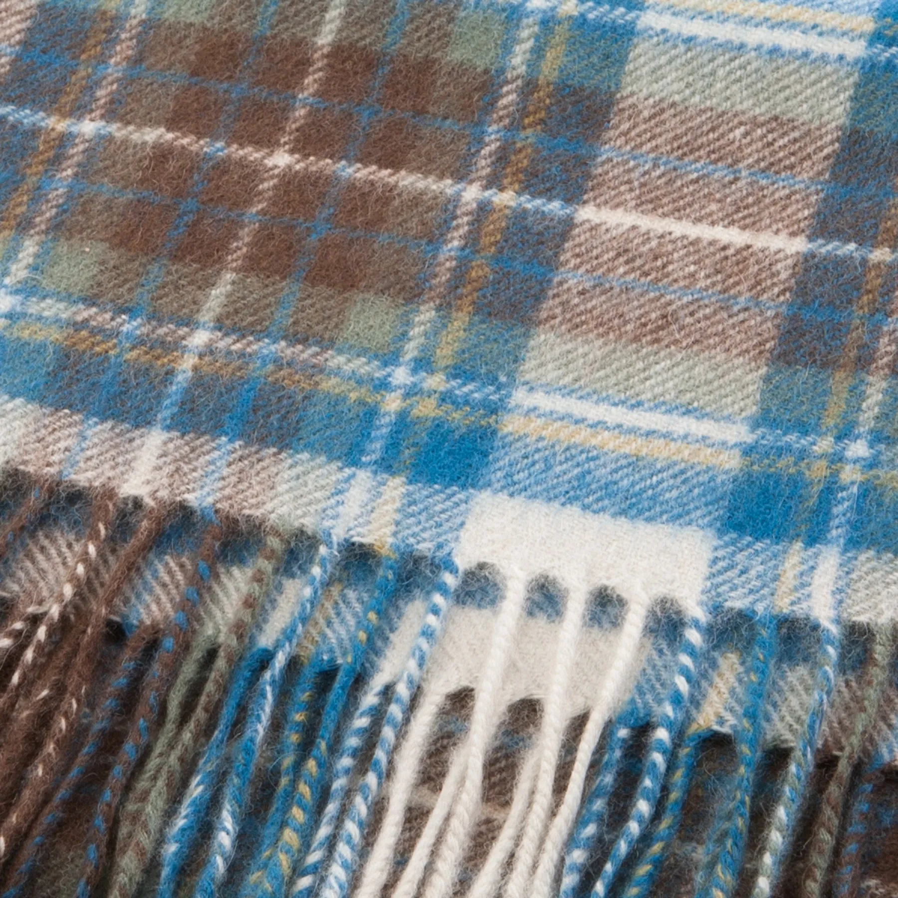 Edinburgh Cashmere Scarf  Stewart Muted Blue