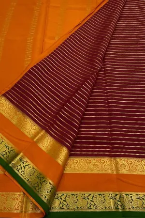 Elegant Maroon Handloom Mysore Silk Saree