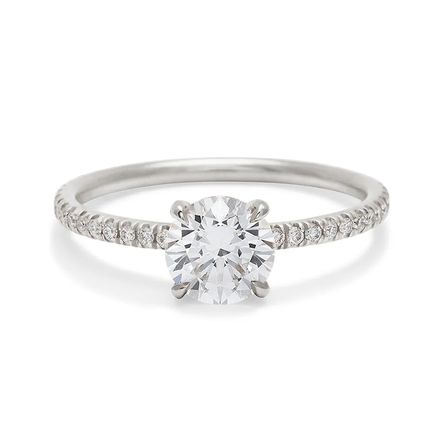 Eleonore Delicate Pave Ring - 14k Gold & White Diamond (0.90ct)