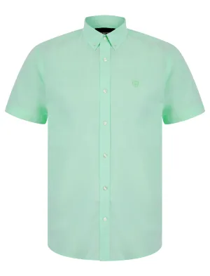 Fetlock Short Sleeve Oxford Cotton Shirt in Mint - Kensington Eastside