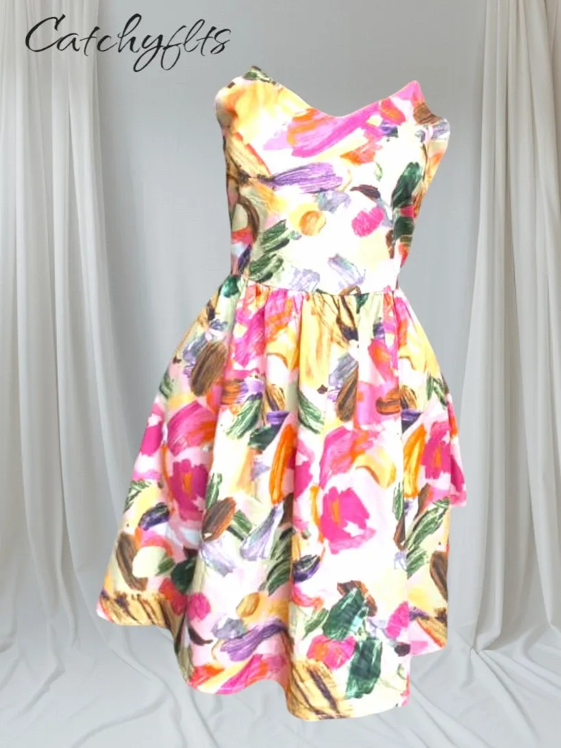 Floral printed Balloon dress