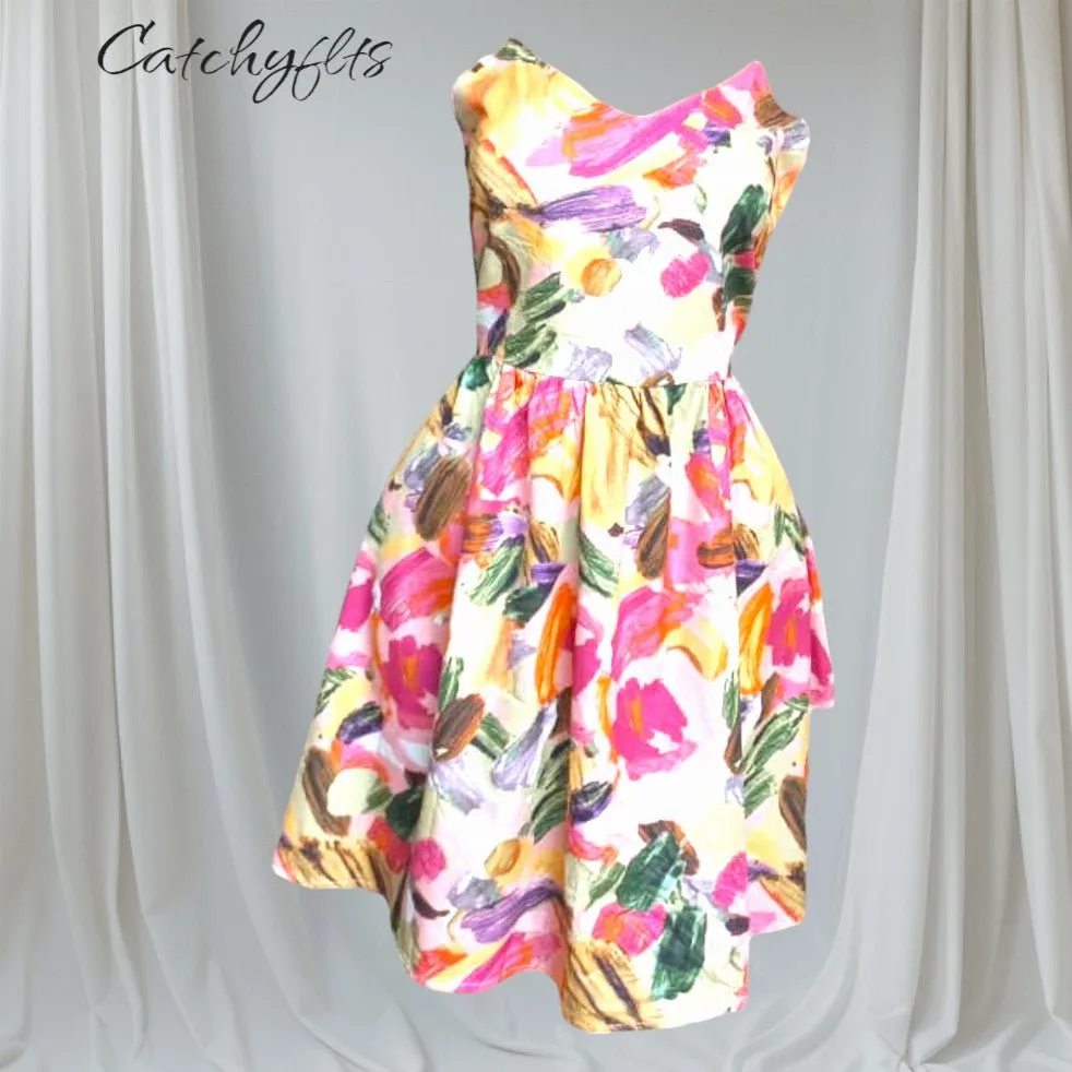 Floral printed Balloon dress