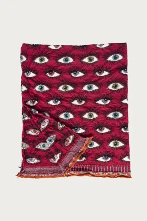 Fulling Wool Blanket SPEAKEASY (Colorful) - Wine