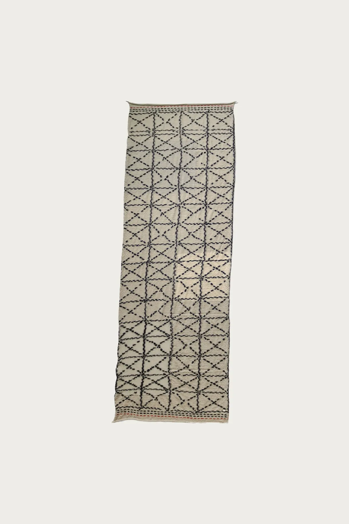 Fulling Wool Scarf SASHIKO - Natural