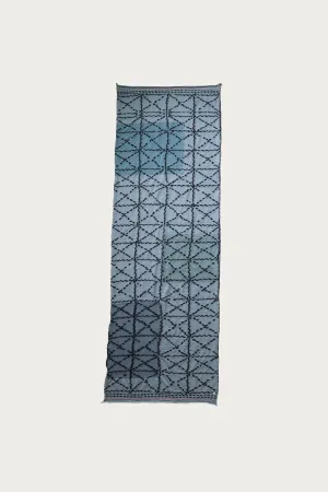 Fulling Wool Scarf SASHIKO - Sax