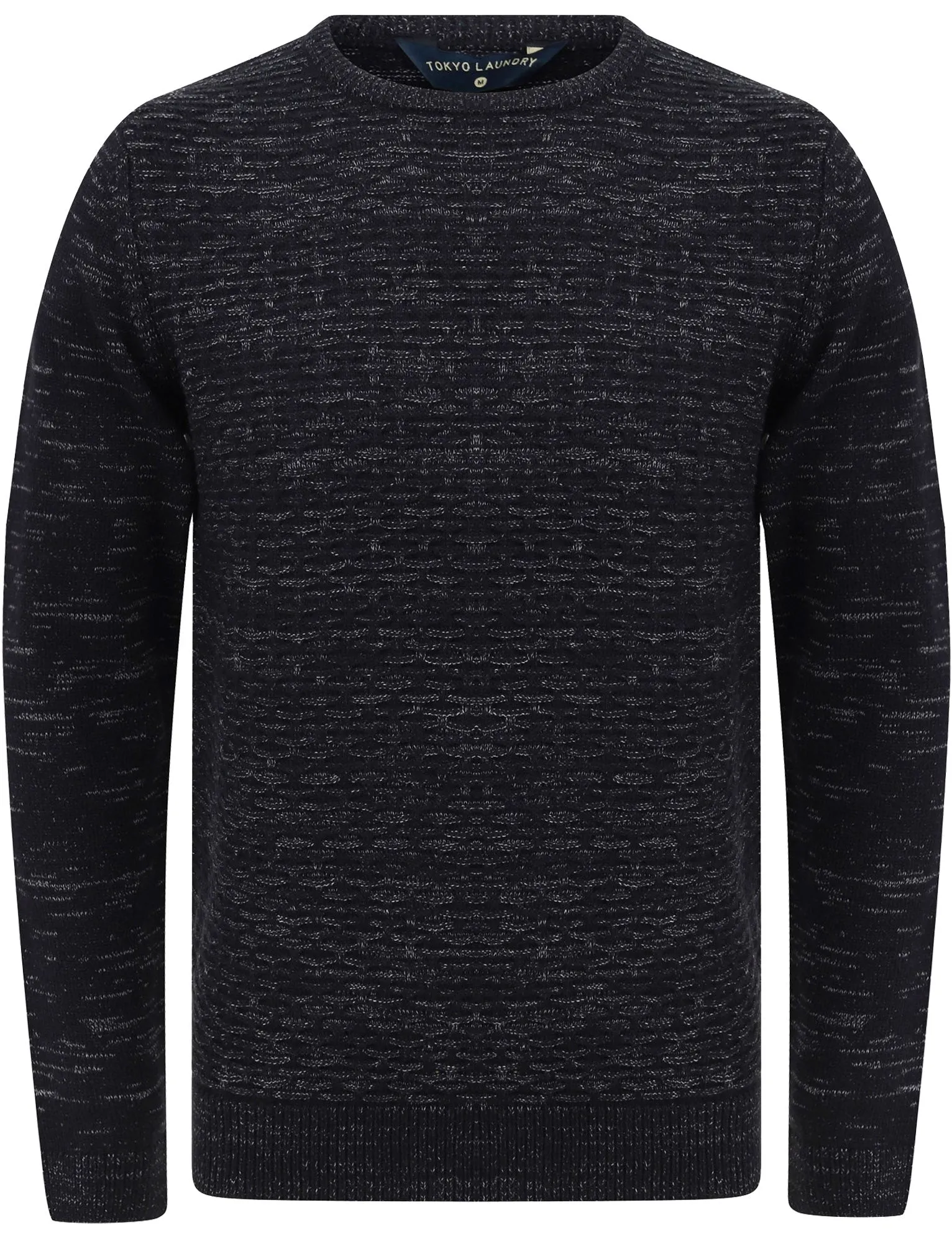 Howth Wool Blend Woven Knitted Jumper in True Navy - Tokyo Laundry