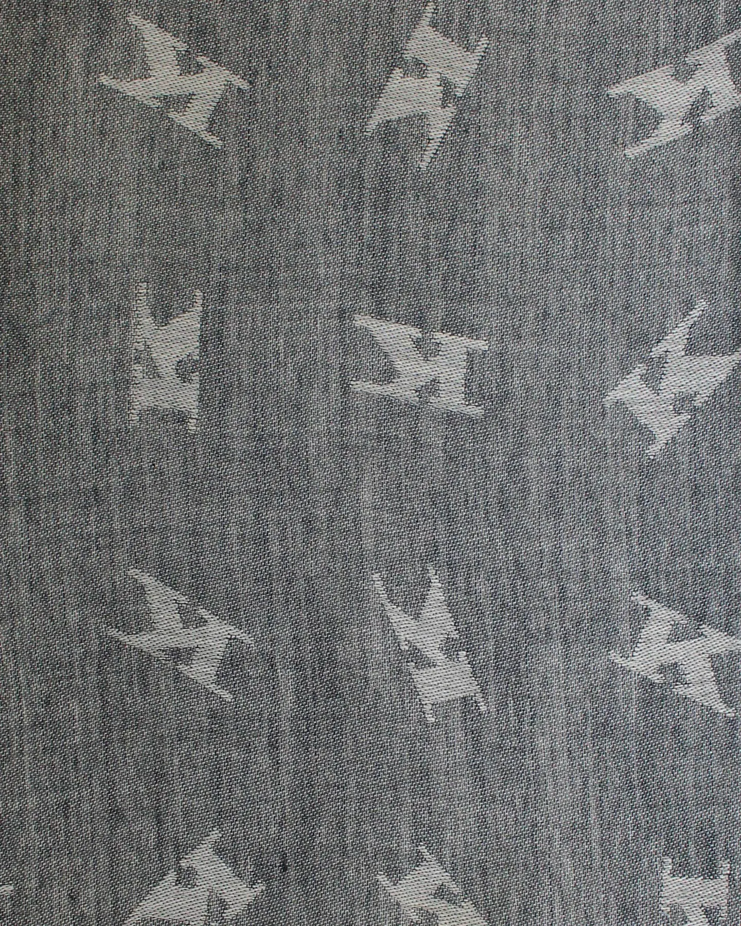 Kiton Scarf Gray K Logo Design - Wool Silk Shawl SALE