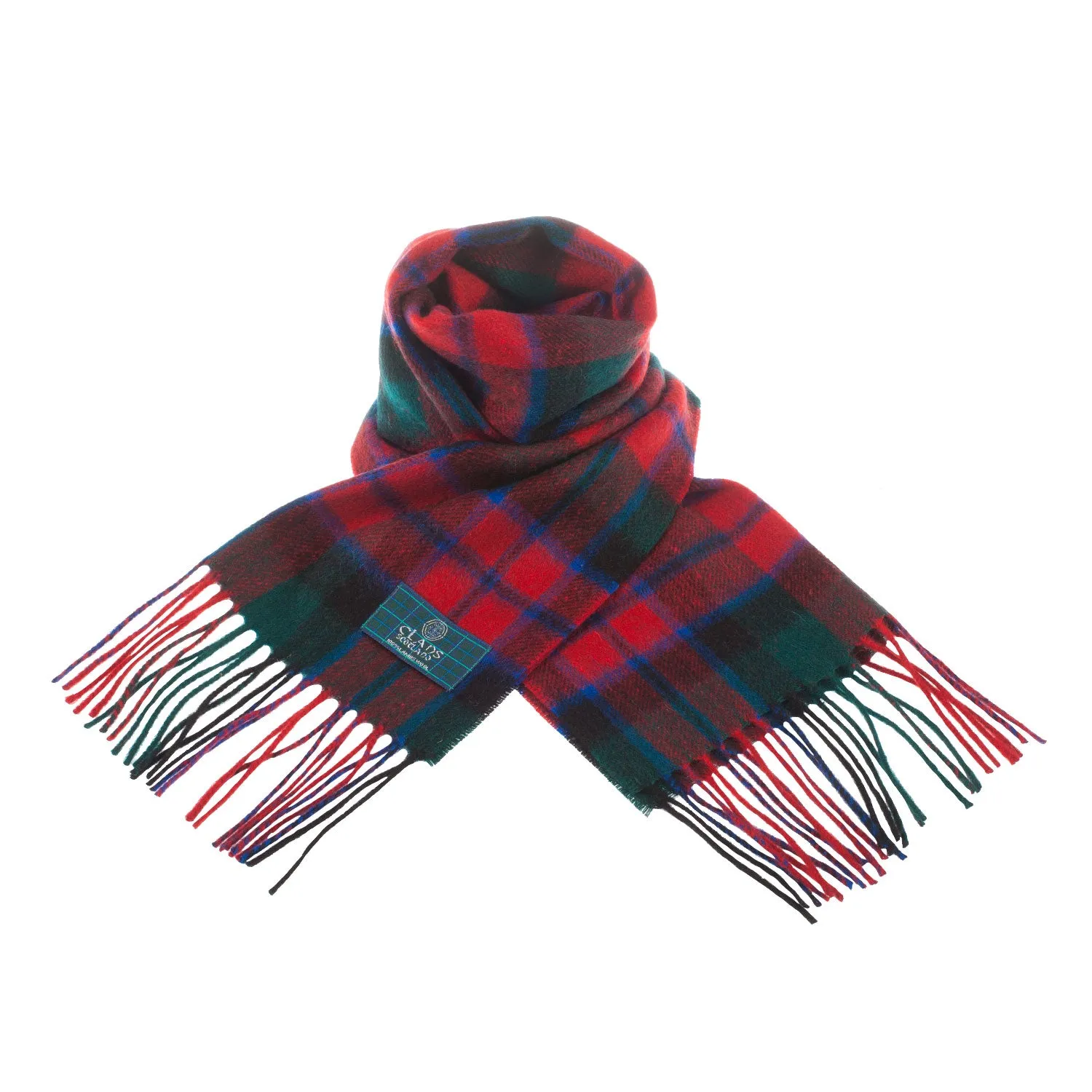 Lambswool Scottish Tartan Clan Scarf  Macnaughton