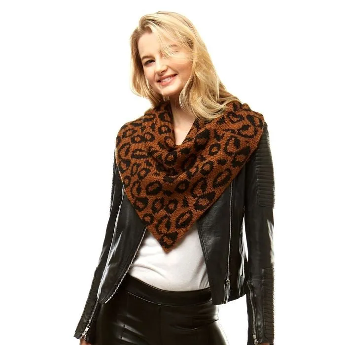 Leopard Triangle Tube Scarf