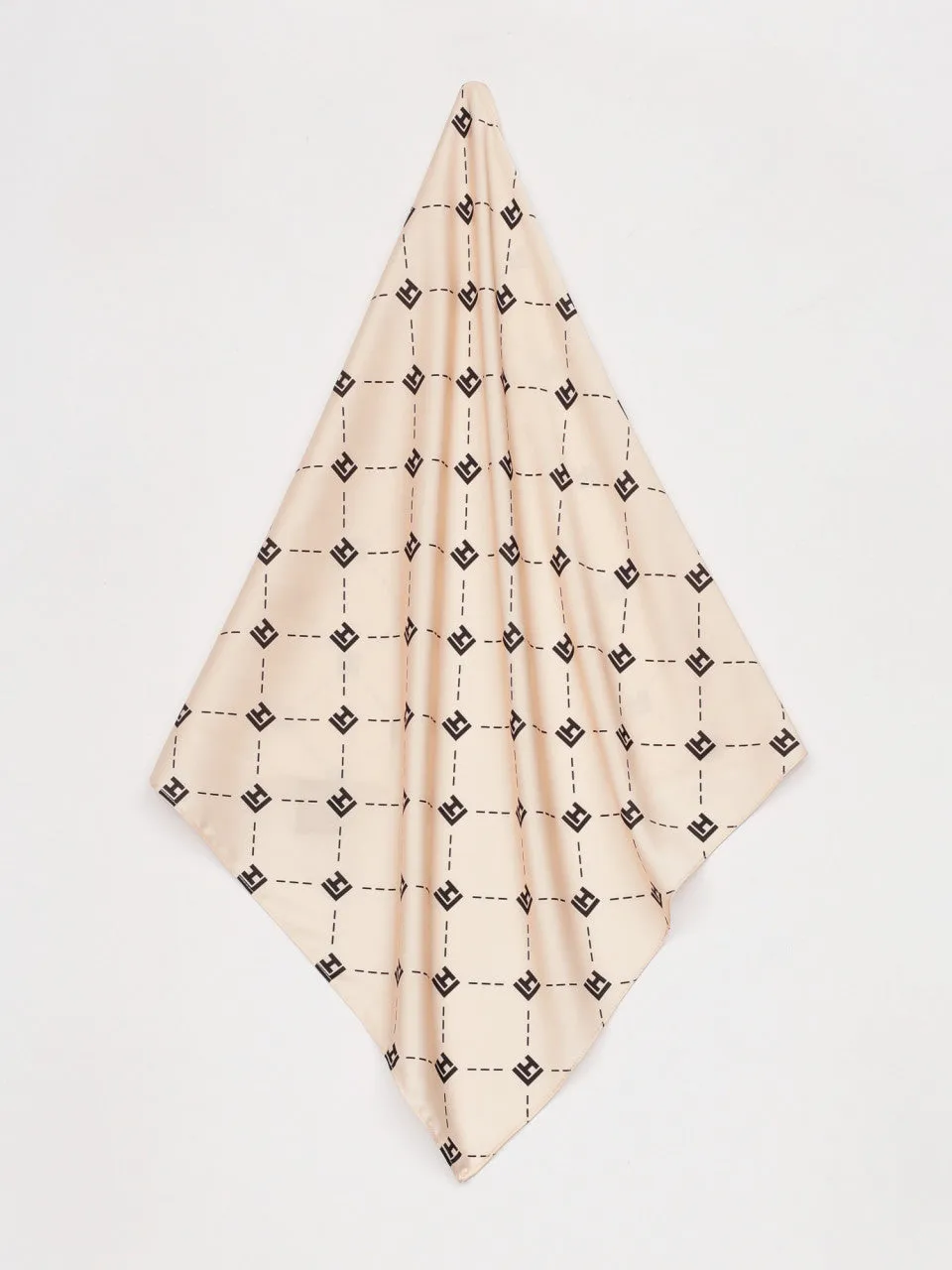 LH MONOGRAM BANDANA - NUDE