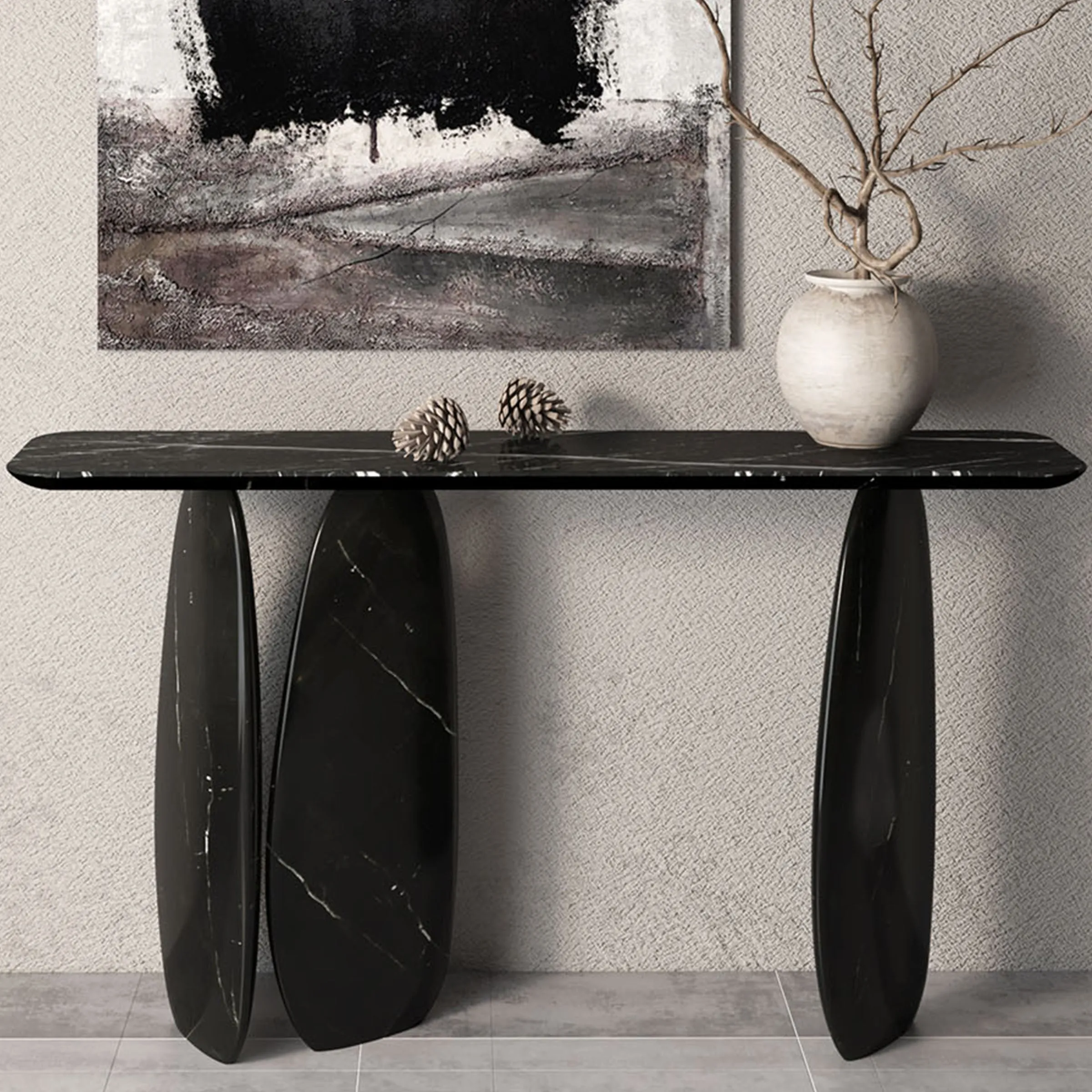 Lisbon Nero Marquina Console Table - 495DTN