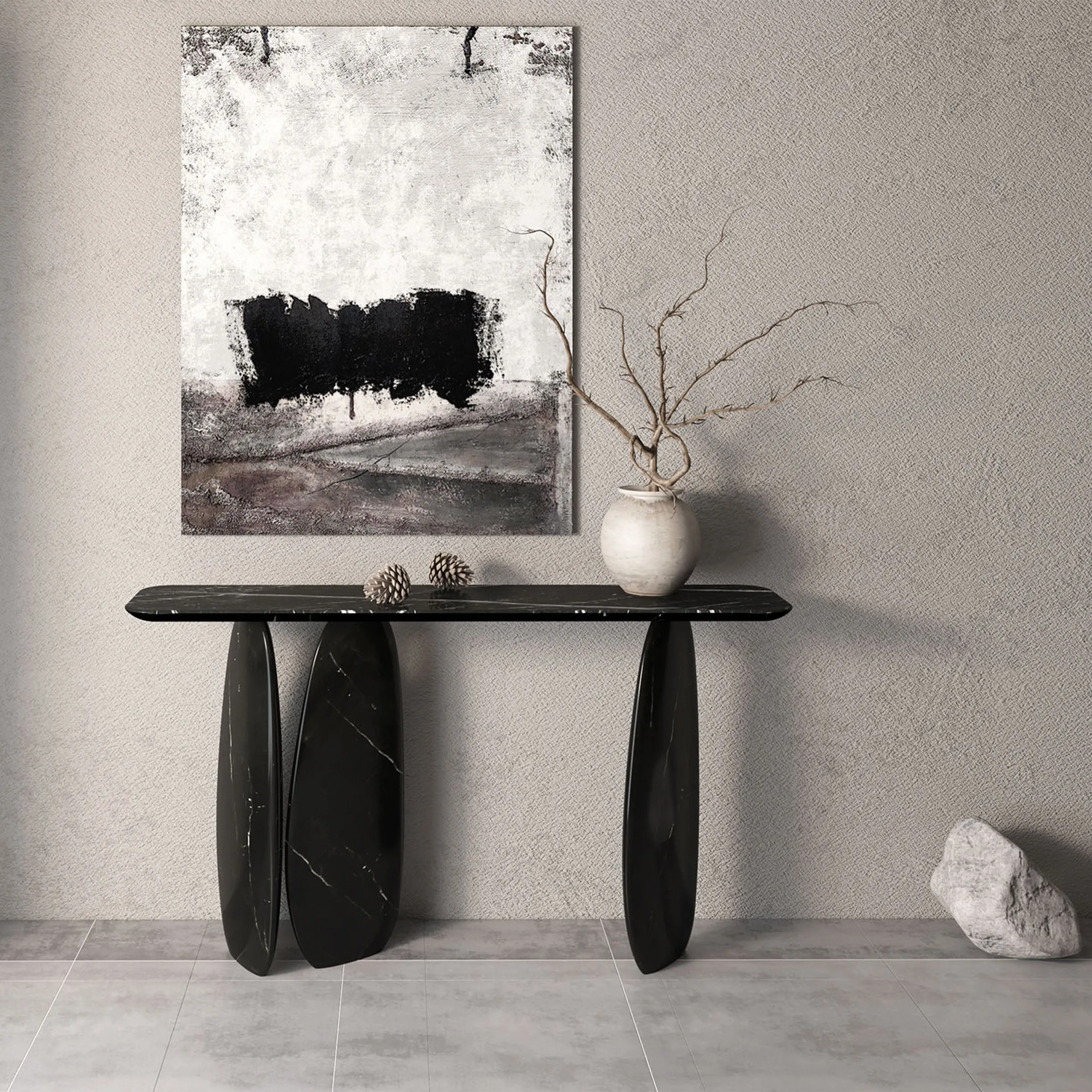 Lisbon Nero Marquina Console Table - 495DTN