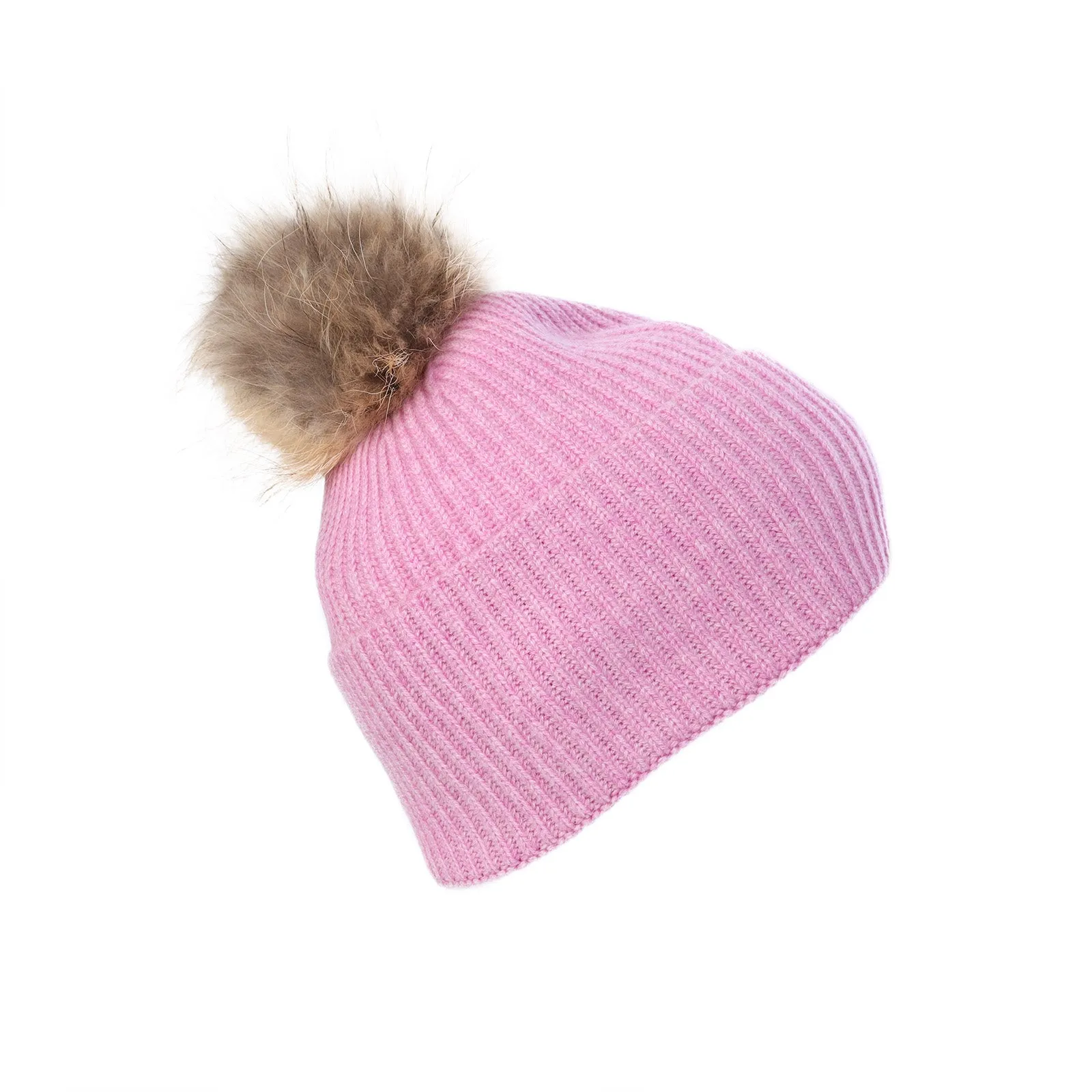 Luxury Rib Deep Turn Up Ladies Beanie Marl Lilac