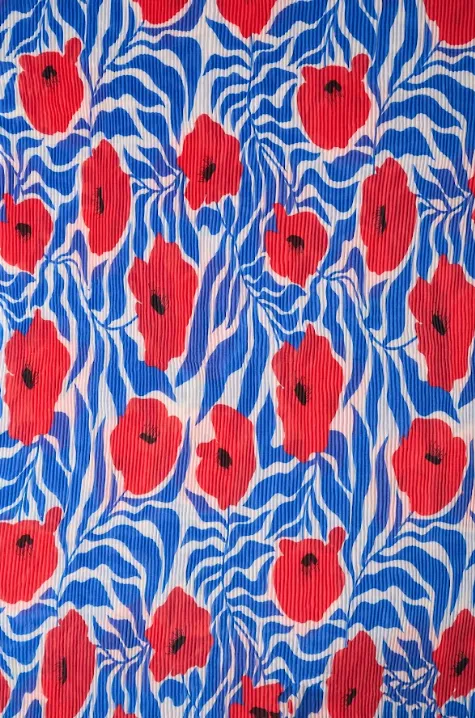 Matisse Floral Pattern Printed Crushed Georgette Fabric