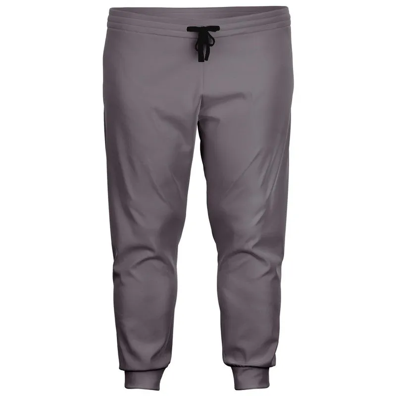 Medium Dark Magenta Gray Joggers | Unisex | with PLUS sizes | Medium Dark Pale Magenta Gray | C0M10Y0K60