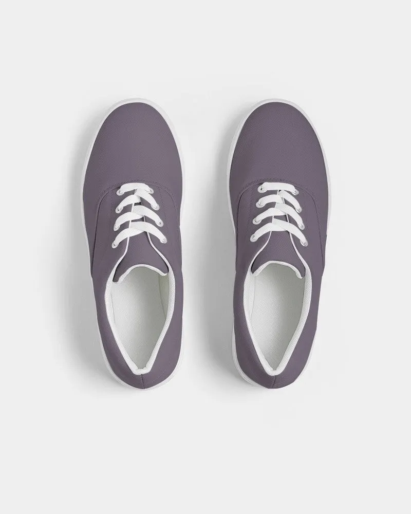 Medium Dark Purple Gray Women's Canvas Sneakers | Women's | Medium Dark Pale Pastel Purple Gray | C15M30Y0K60