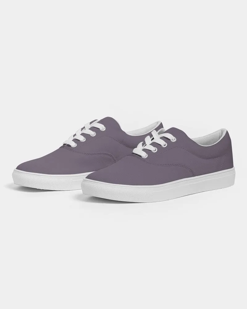 Medium Dark Purple Gray Women's Canvas Sneakers | Women's | Medium Dark Pale Pastel Purple Gray | C15M30Y0K60