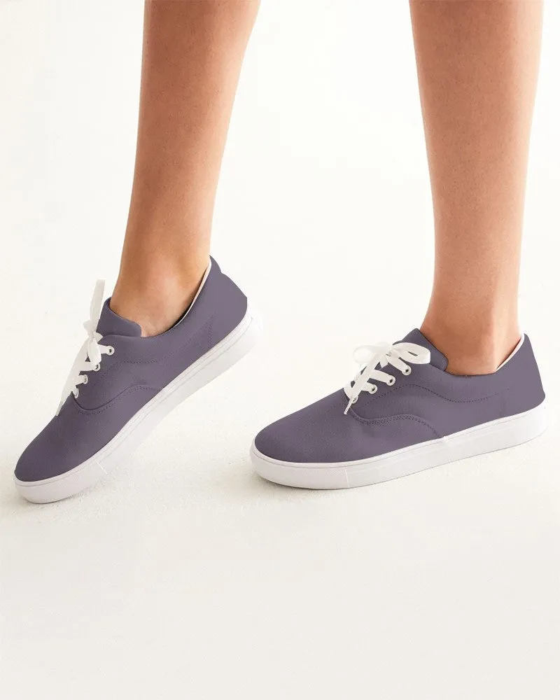 Medium Dark Purple Gray Women's Canvas Sneakers | Women's | Medium Dark Pale Pastel Purple Gray | C15M30Y0K60