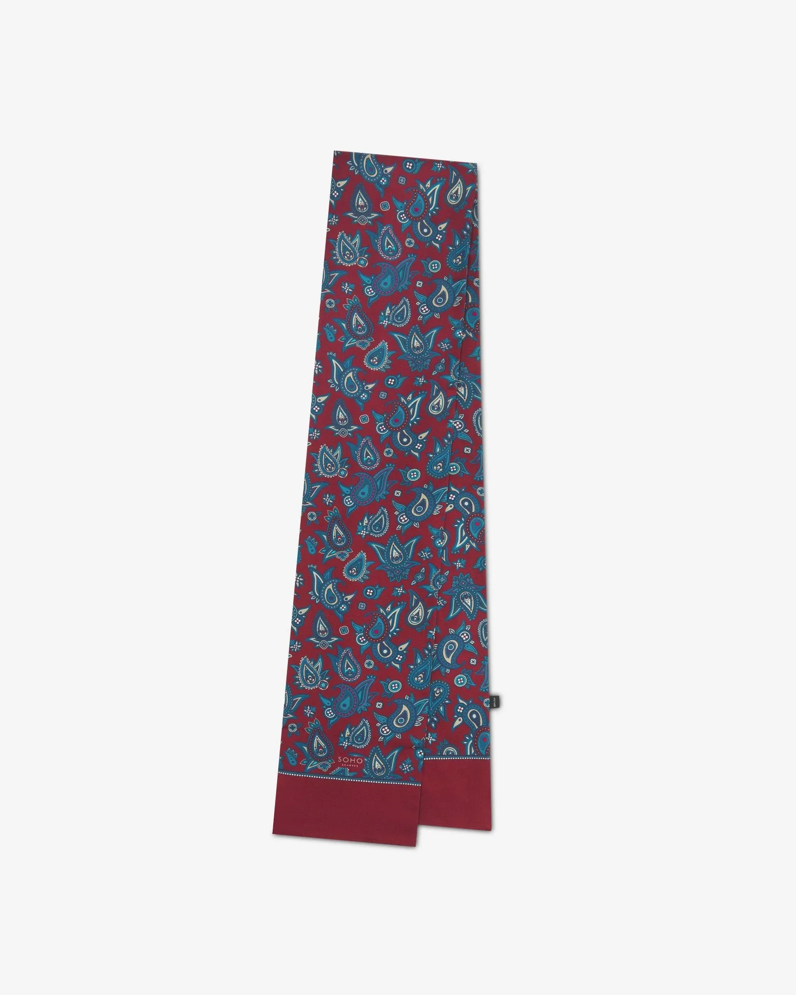 Men's Silk Paisley Scarf in Rust - The Grassmere