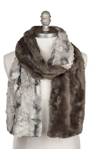 Men's Two-Tone Classic Scarf in Cascade Faux Furs