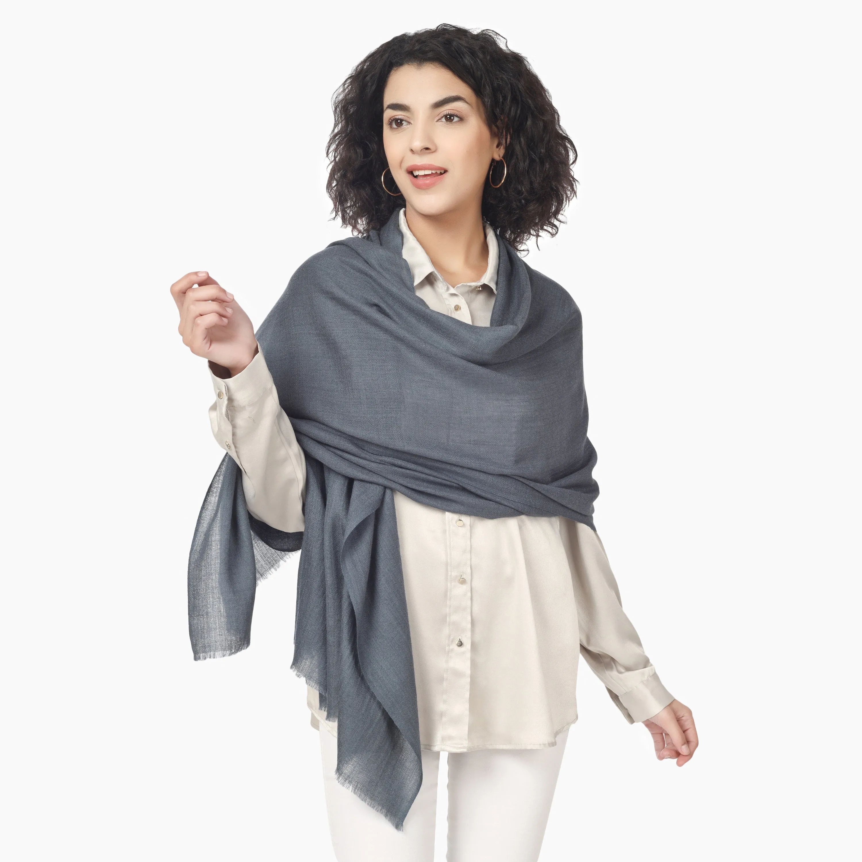 Merino Wool Scarf (Grey)