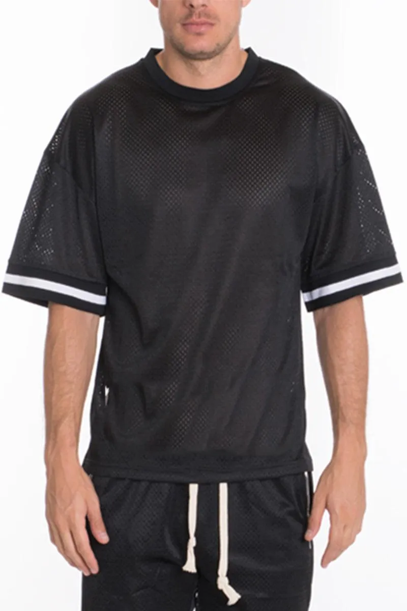 Mesh Jersey Tshirt And Basketball Short Set