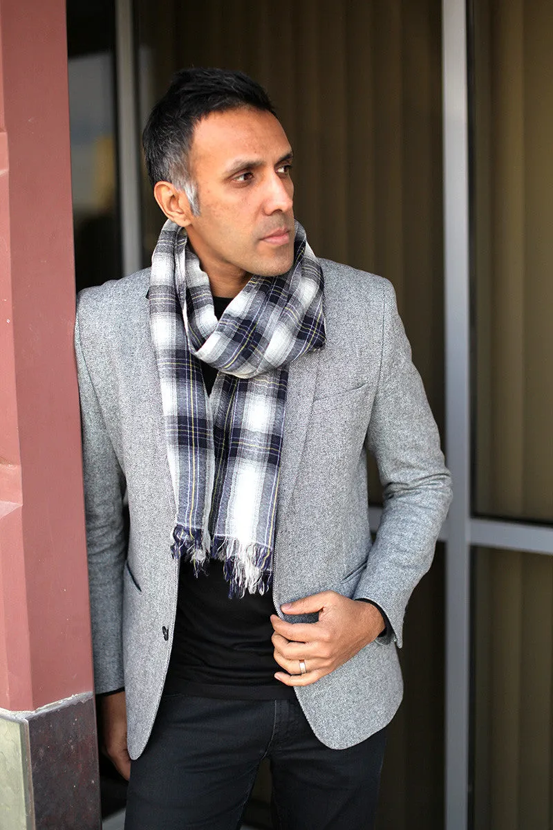 Milan Checkered Soft Wool Scarf