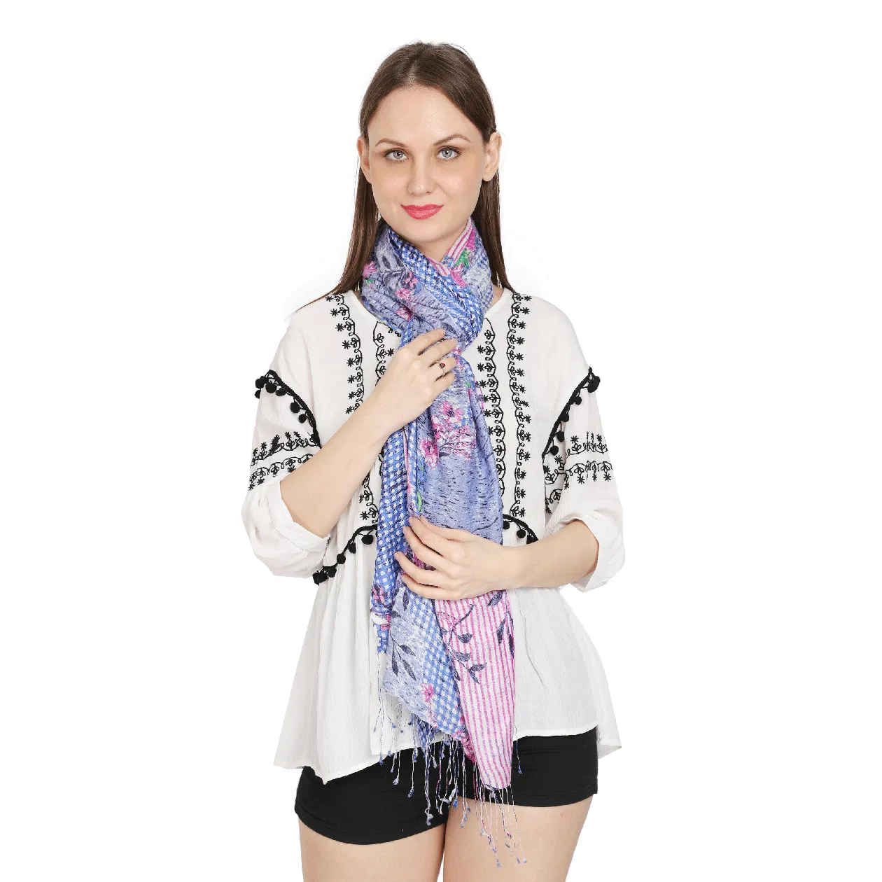 Modern Women's Blue Scarf