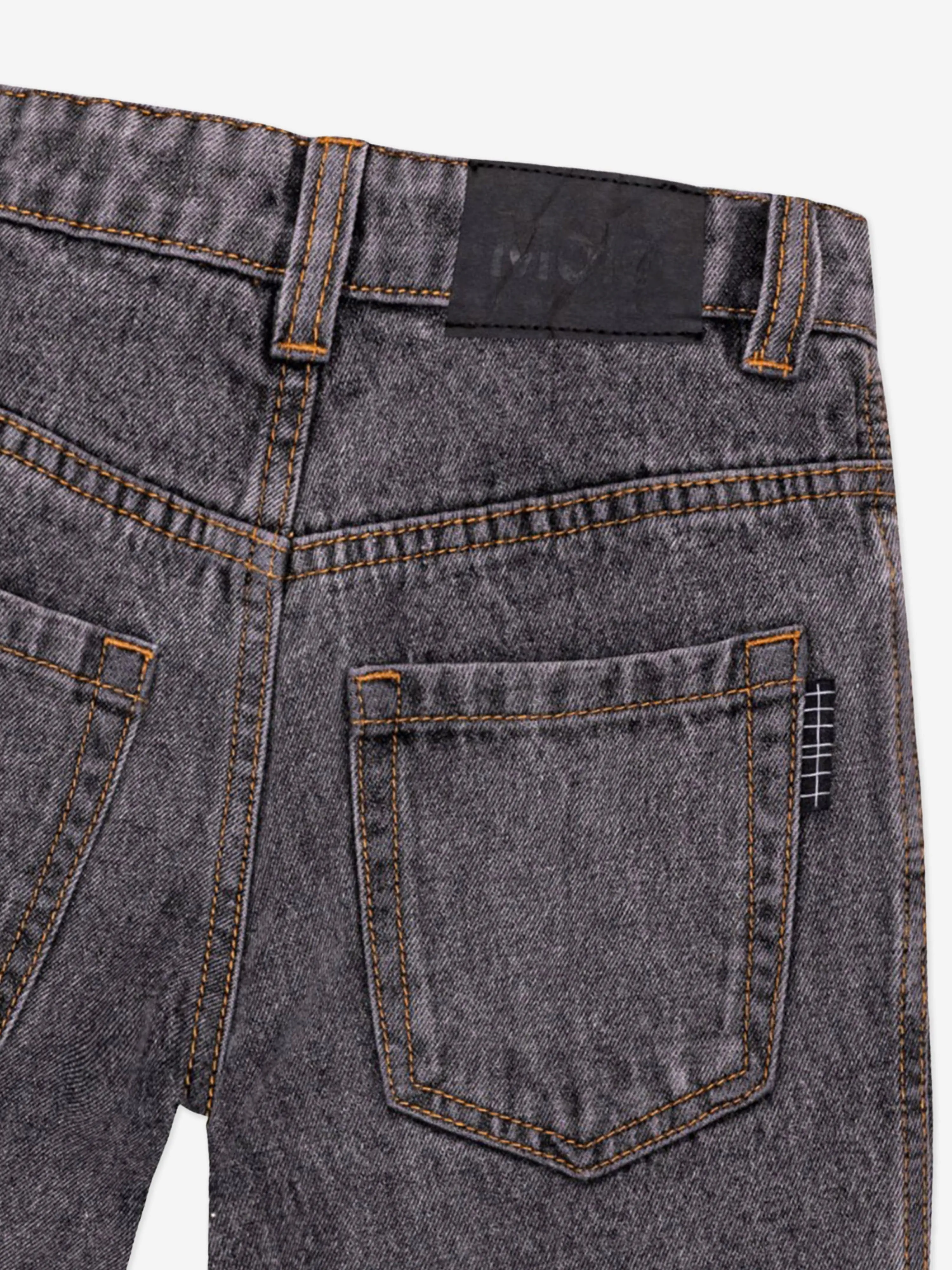 Molo Boys Washed Denim Shorts in Black