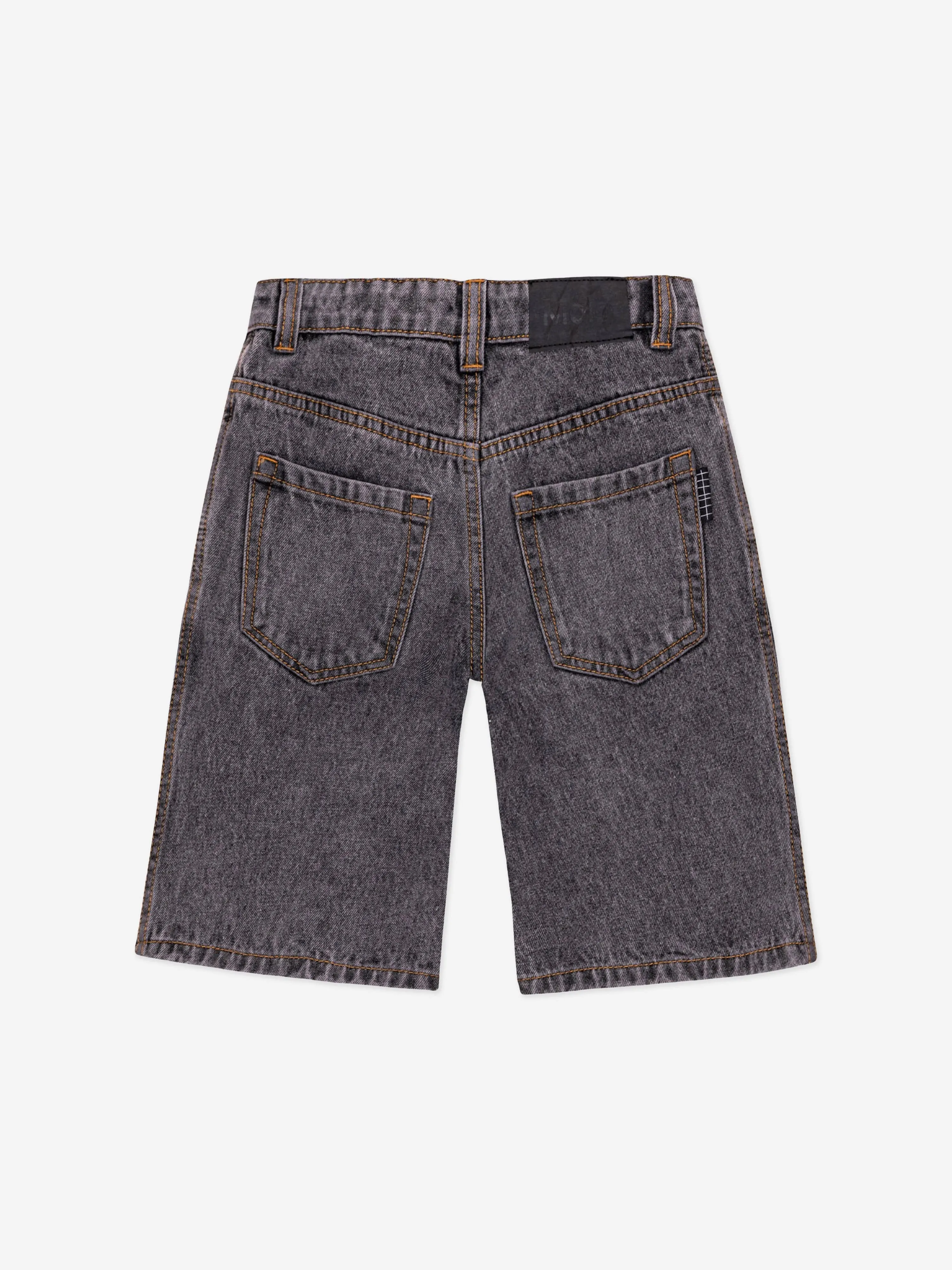 Molo Boys Washed Denim Shorts in Black